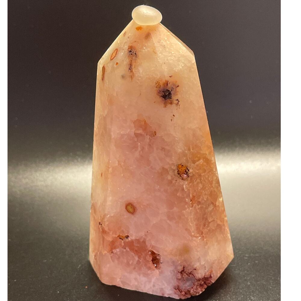 Pink Amethyst Druzy Point Tower